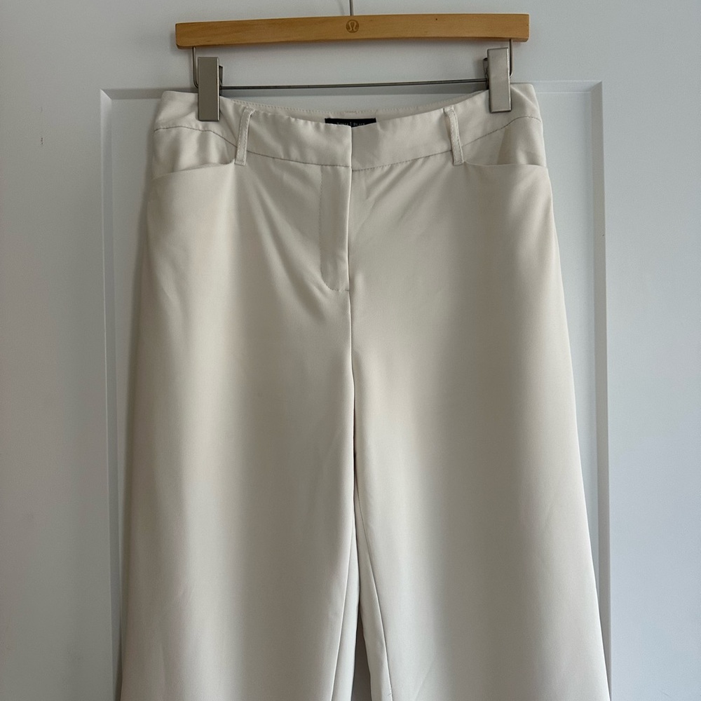 White House Black Market Wide Leg Trouser Pant 8R - Picture 4 of 14